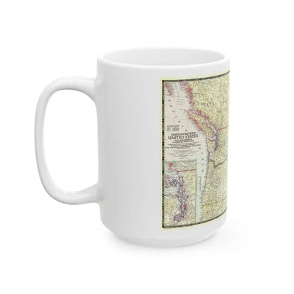 USA - Northwestern (1950) (Map) White Coffee Mug - Go Mug Yourself
