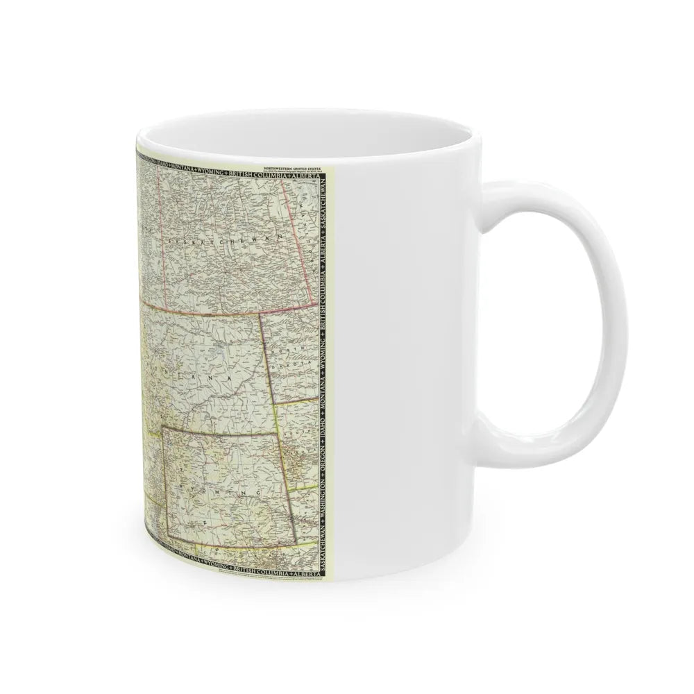 USA - Northwestern (1950) (Map) White Coffee Mug-Go Mug Yourself