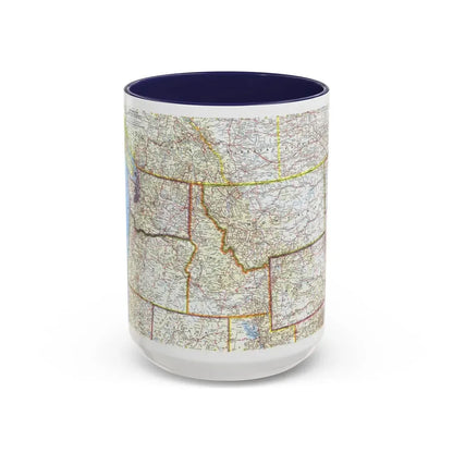 USA - Northwestern (1960) (Map) Accent Coffee Mug 15oz Navy - Go Mug Yourself