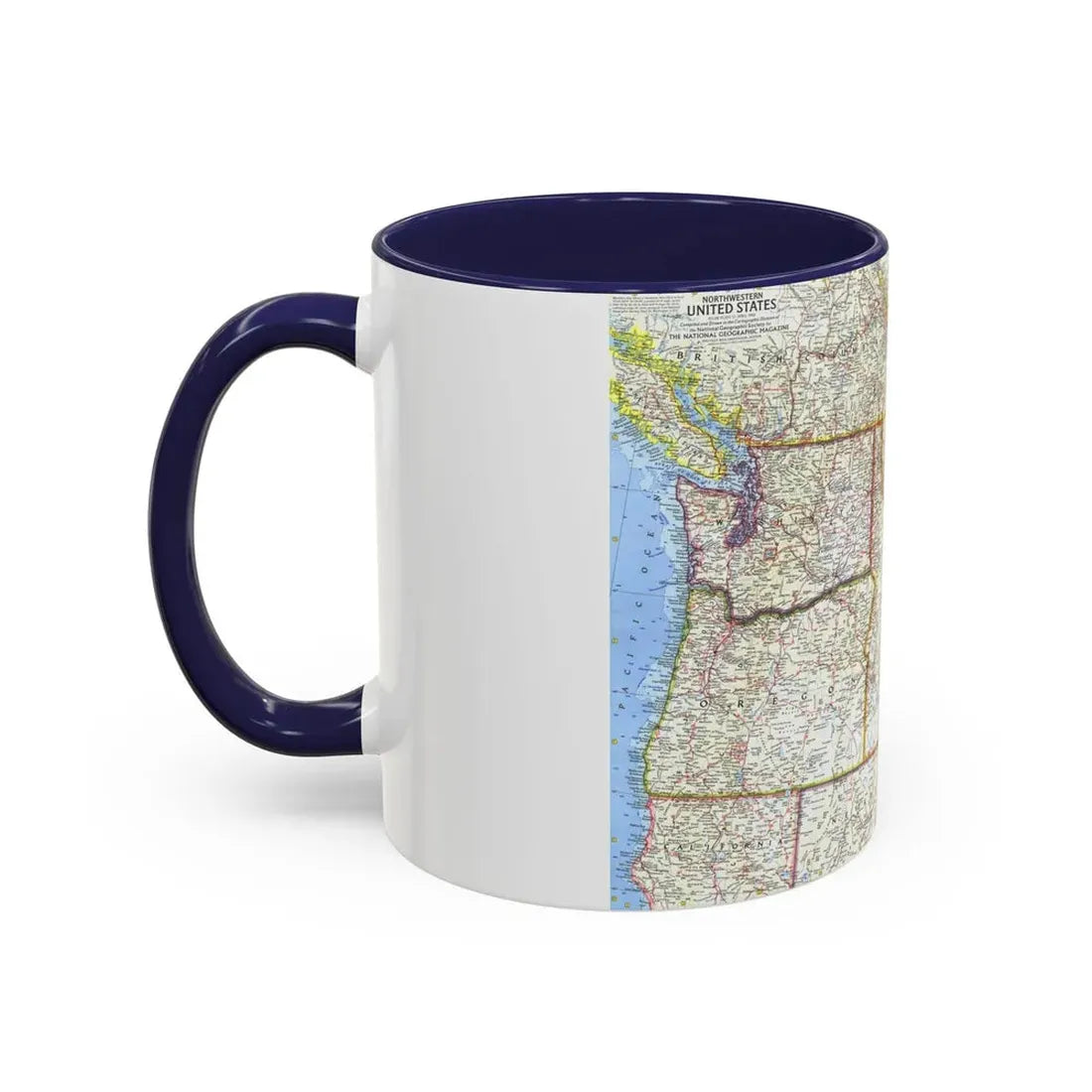 USA - Northwestern (1960) (Map) Accent Coffee Mug - Go Mug Yourself