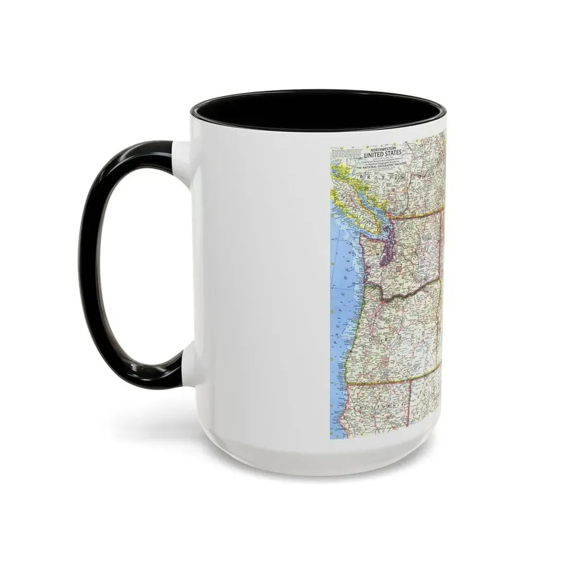 USA - Northwestern (1960) (Map) Accent Coffee Mug - Go Mug Yourself