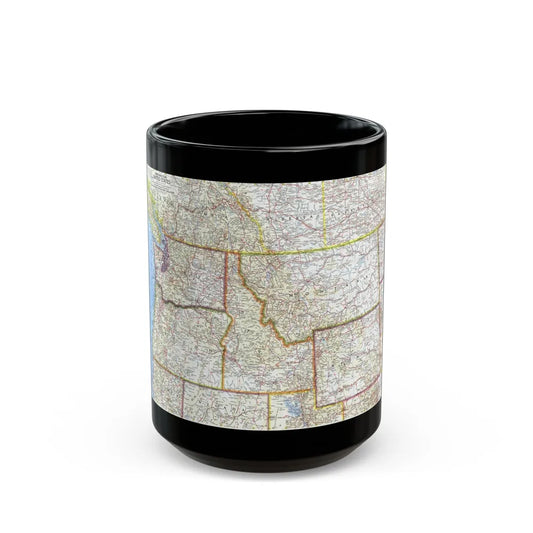 USA - Northwestern (1960) (Map) Black Coffee Mug-15oz-Go Mug Yourself