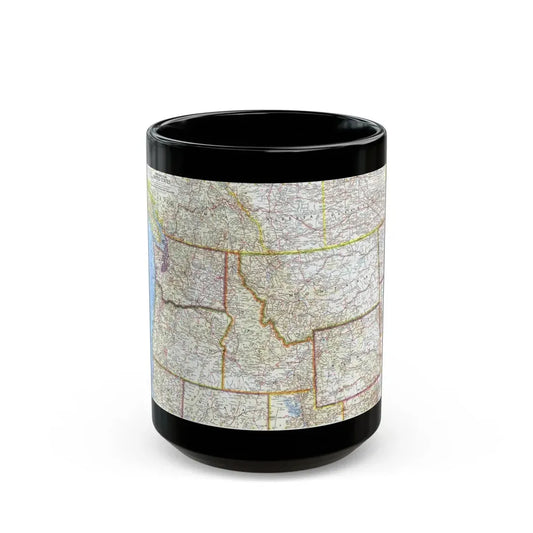 USA - Northwestern (1960) (Map) Black Coffee Mug 15oz - Go Mug Yourself