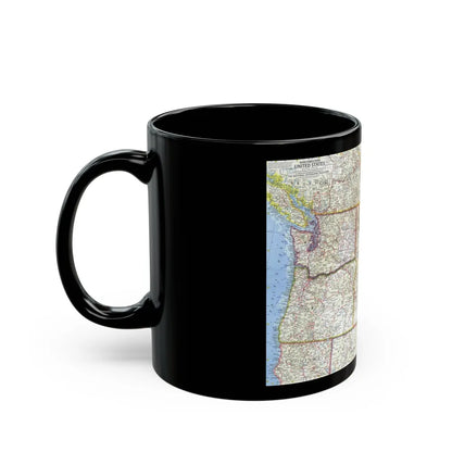 USA - Northwestern (1960) (Map) Black Coffee Mug-Go Mug Yourself