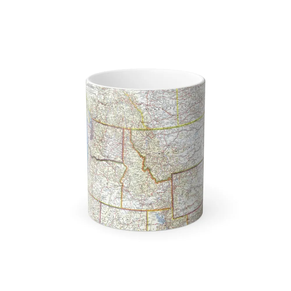 USA - Northwestern (1960) (Map) Color Changing Mug 11oz-11oz-Go Mug Yourself