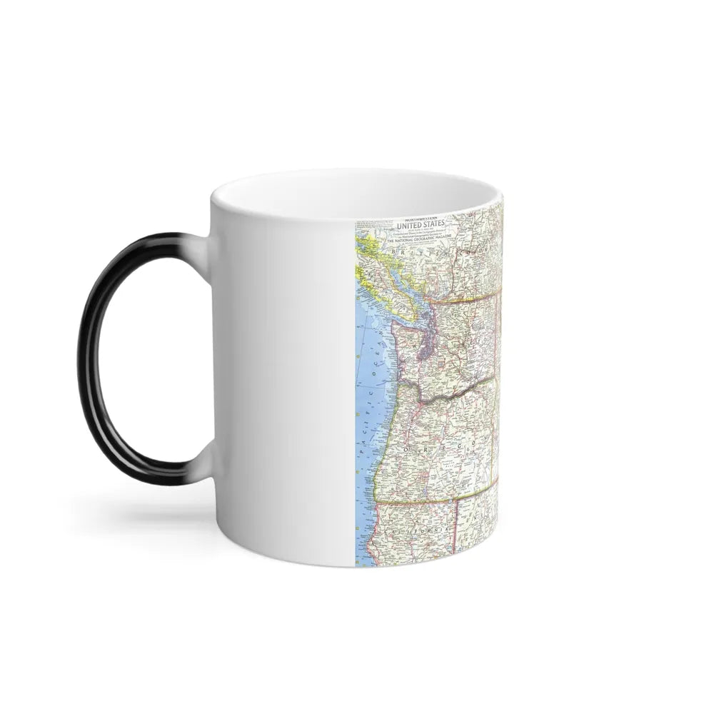 USA - Northwestern (1960) (Map) Color Changing Mug 11oz-Go Mug Yourself