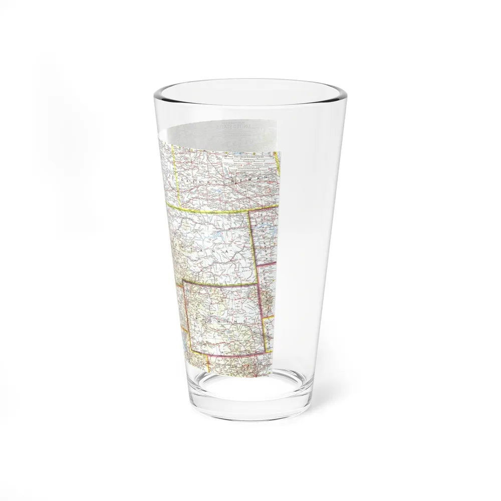 USA - Northwestern (1960) (Map) Pint Glass 16oz-Go Mug Yourself