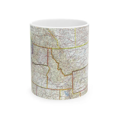 USA - Northwestern (1960) (Map) White Coffee Mug-11oz-Go Mug Yourself