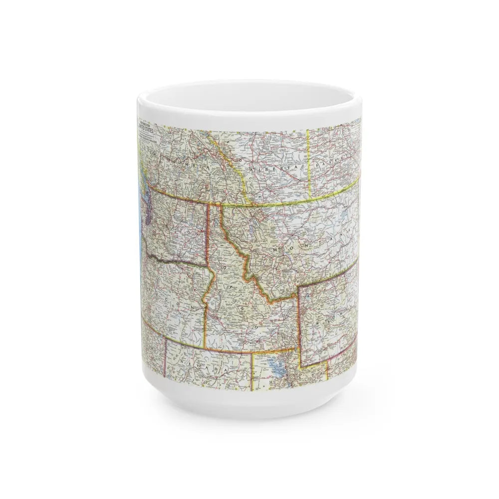 USA - Northwestern (1960) (Map) White Coffee Mug-15oz-Go Mug Yourself