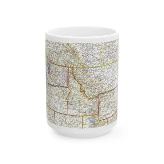 USA - Northwestern (1960) (Map) White Coffee Mug 15oz - Go Mug Yourself