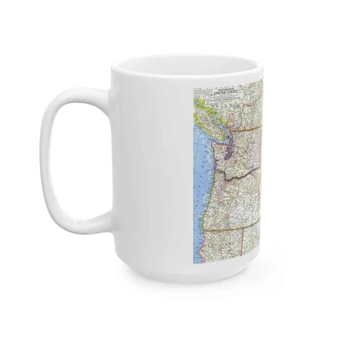 USA - Northwestern (1960) (Map) White Coffee Mug - Go Mug Yourself