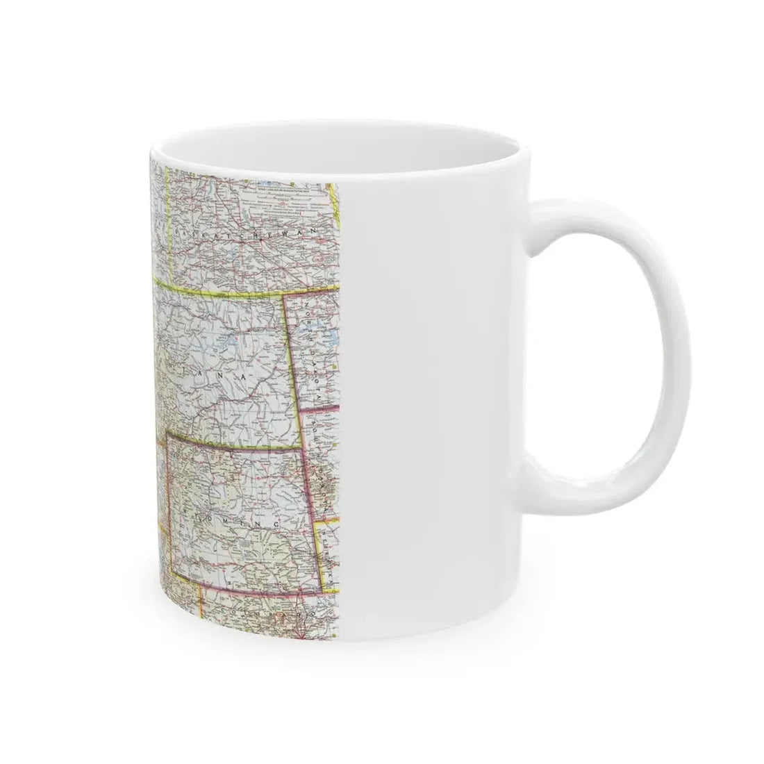 USA - Northwestern (1960) (Map) White Coffee Mug - Go Mug Yourself