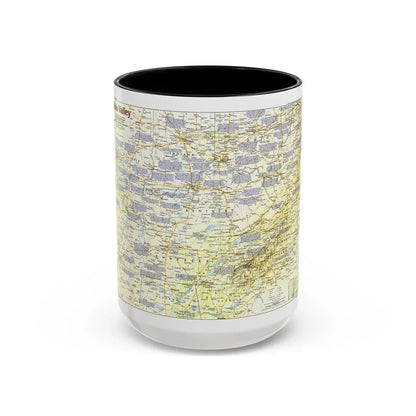 USA - Ohio Valley 1 (1985) (Map) Accent Coffee Mug 15oz Black - Go Mug Yourself
