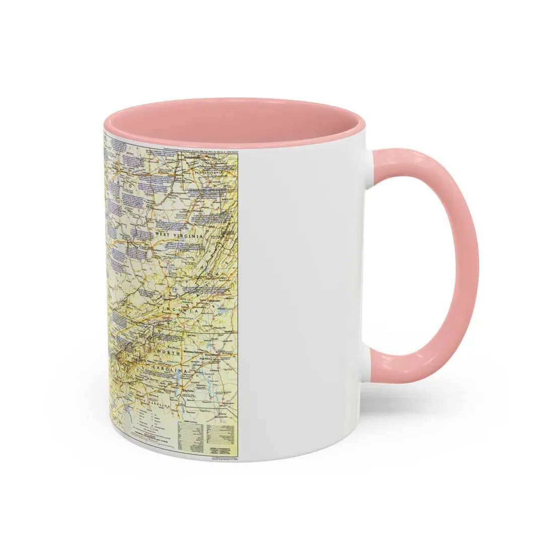 USA - Ohio Valley 1 (1985) (Map) Accent Coffee Mug - Go Mug Yourself