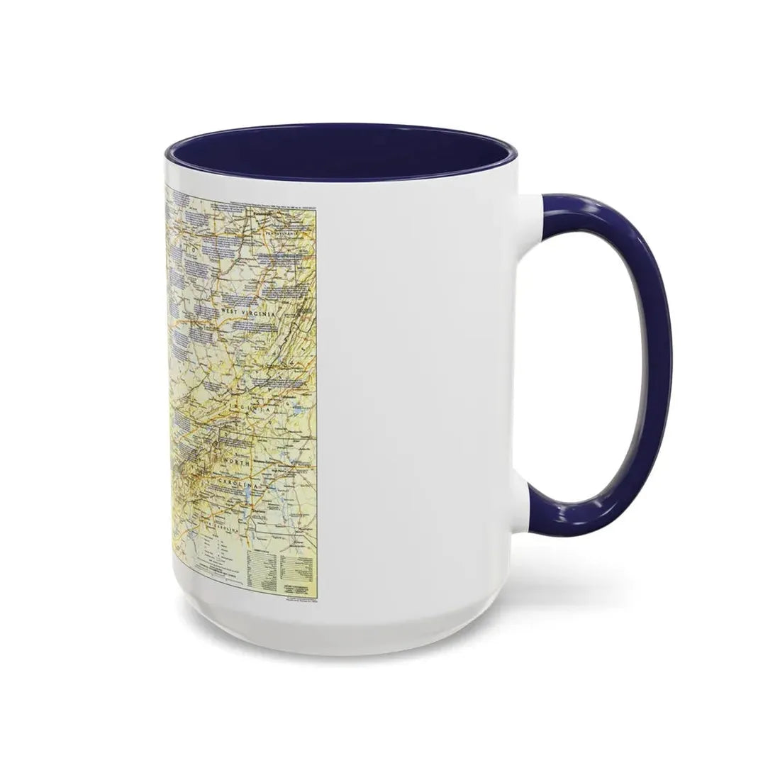 USA - Ohio Valley 1 (1985) (Map) Accent Coffee Mug - Go Mug Yourself