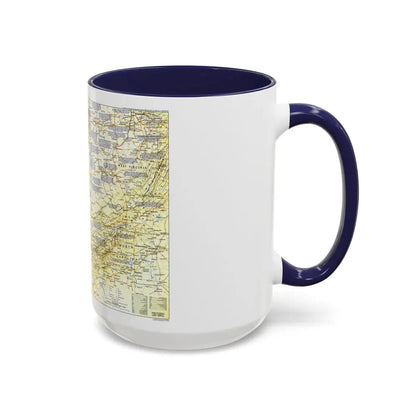 USA - Ohio Valley 1 (1985) (Map) Accent Coffee Mug - Go Mug Yourself