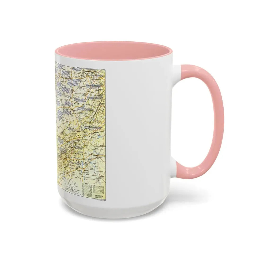 USA - Ohio Valley 1 (1985) (Map) Accent Coffee Mug - Go Mug Yourself