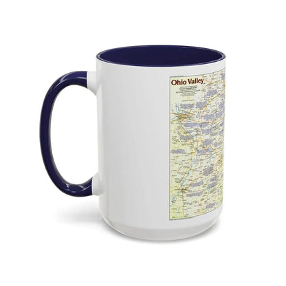 USA - Ohio Valley 1 (1985) (Map) Accent Coffee Mug - Go Mug Yourself