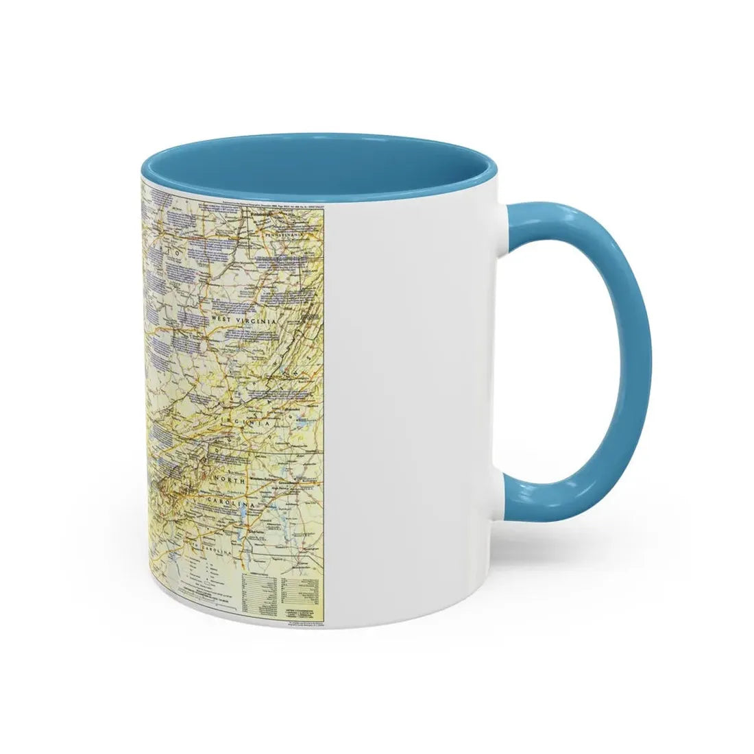 USA - Ohio Valley 1 (1985) (Map) Accent Coffee Mug - Go Mug Yourself