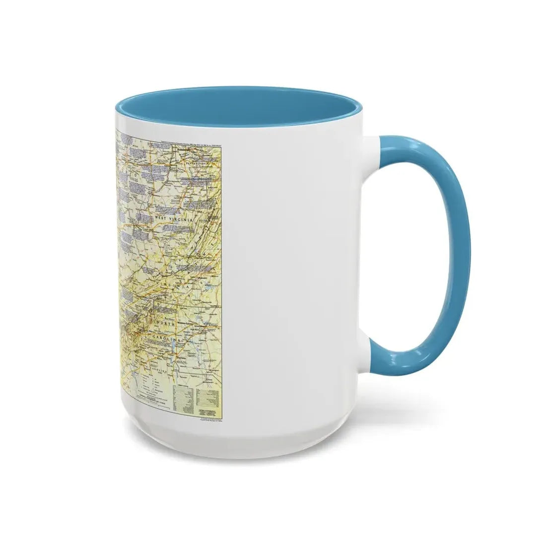 USA - Ohio Valley 1 (1985) (Map) Accent Coffee Mug - Go Mug Yourself
