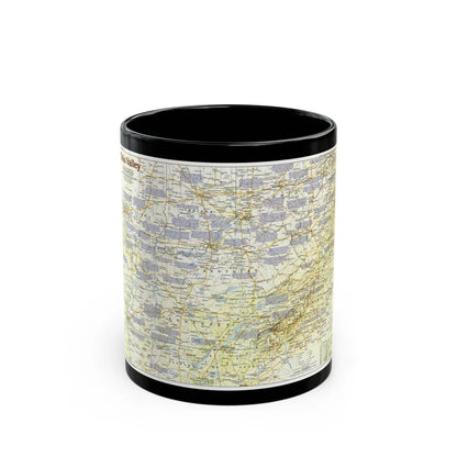 USA - Ohio Valley 1 (1985) (Map) Black Coffee Mug-11oz-Go Mug Yourself