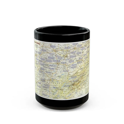 USA - Ohio Valley 1 (1985) (Map) Black Coffee Mug 15oz - Go Mug Yourself
