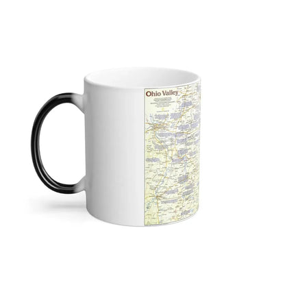 USA - Ohio Valley 1 (1985) (Map) Color Changing Mug 11oz - Go Mug Yourself