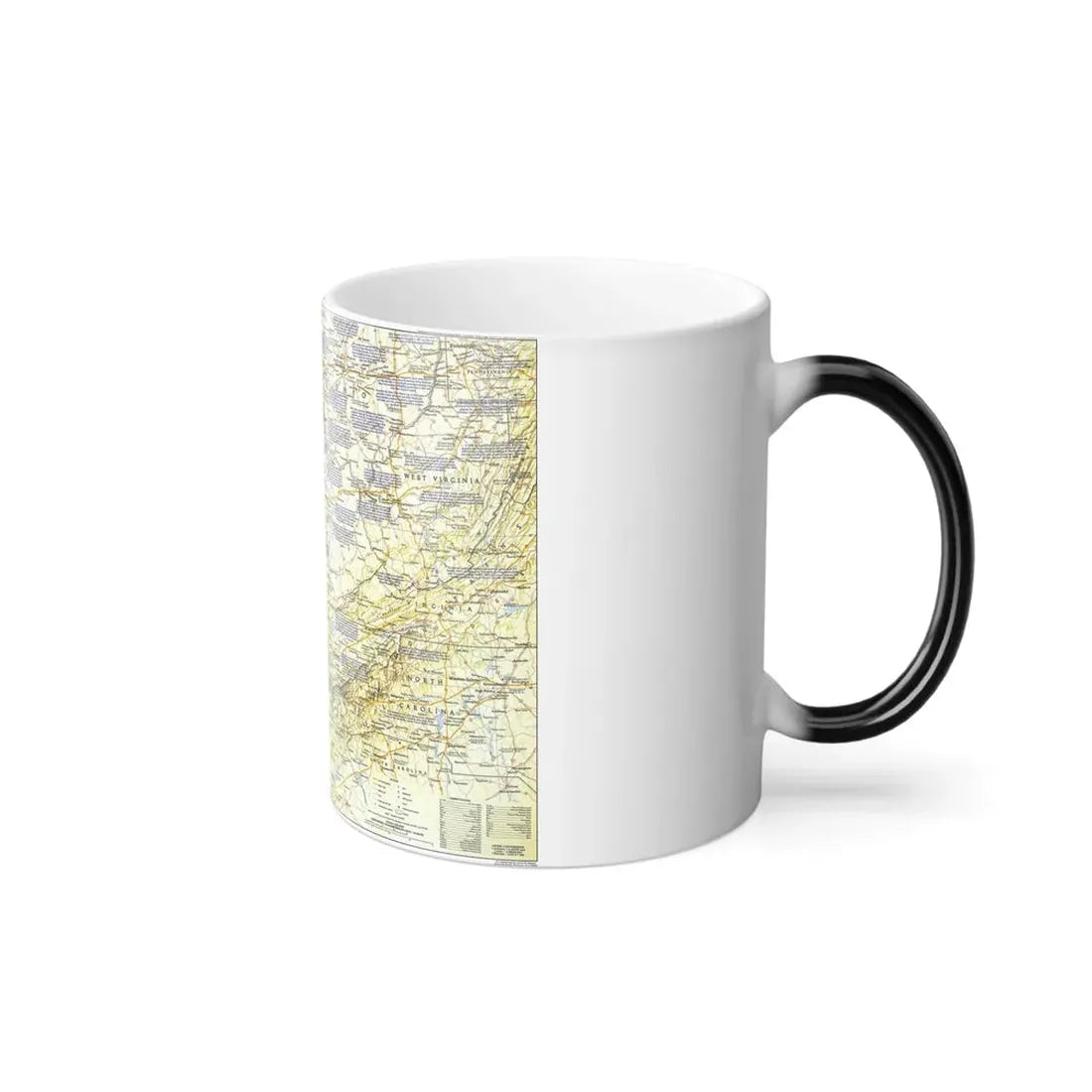 USA - Ohio Valley 1 (1985) (Map) Color Changing Mug 11oz - Go Mug Yourself