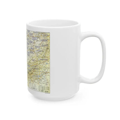 USA - Ohio Valley 1 (1985) (Map) White Coffee Mug - Go Mug Yourself