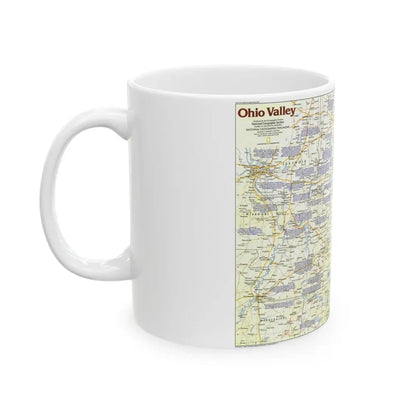 USA - Ohio Valley 1 (1985) (Map) White Coffee Mug - Go Mug Yourself