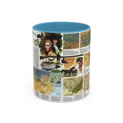 USA - Ohio Valley 2 (1985) (Map) Accent Coffee Mug 11oz Light Blue - Go Mug Yourself