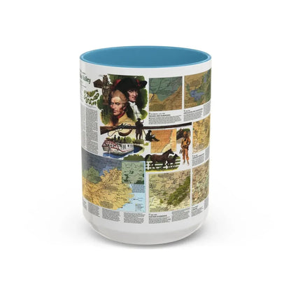 USA - Ohio Valley 2 (1985) (Map) Accent Coffee Mug 15oz Light Blue - Go Mug Yourself