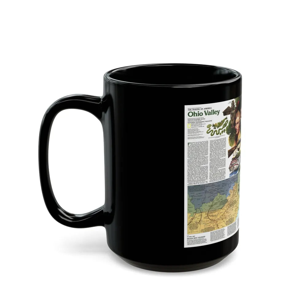 USA - Ohio Valley 2 (1985) (Map) Black Coffee Mug-Go Mug Yourself