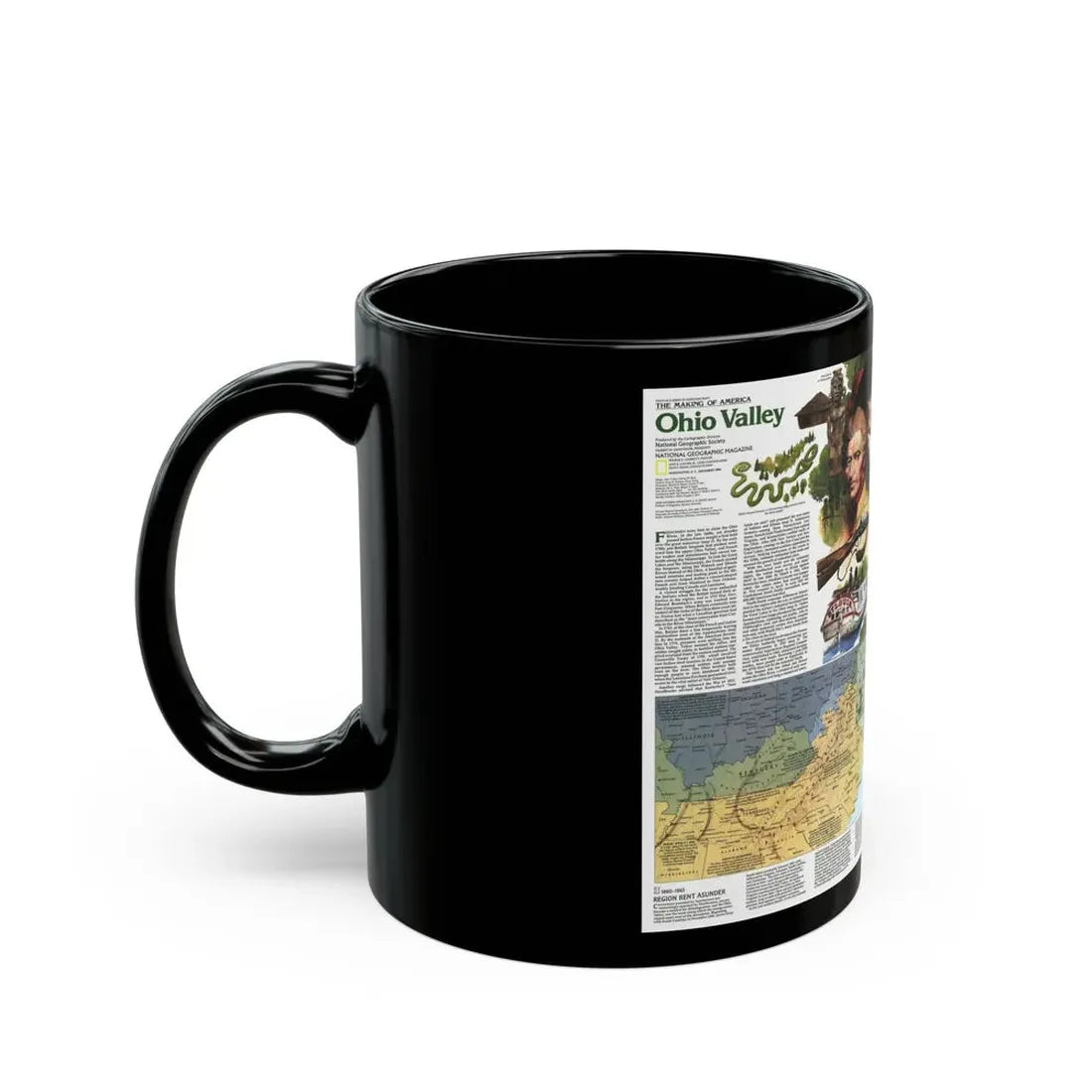 USA - Ohio Valley 2 (1985) (Map) Black Coffee Mug - Go Mug Yourself