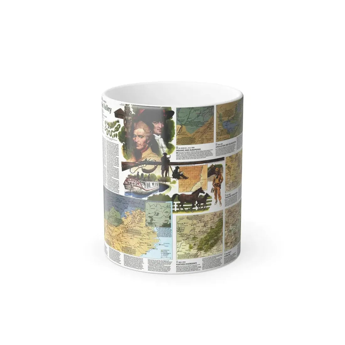 USA - Ohio Valley 2 (1985) (Map) Color Changing Mug 11oz Default Title 11oz - Go Mug Yourself