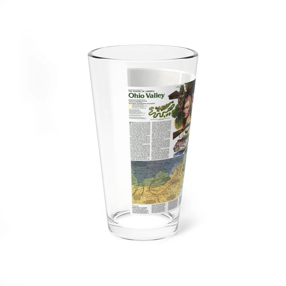 USA - Ohio Valley 2 (1985) (Map) Pint Glass 16oz-Go Mug Yourself