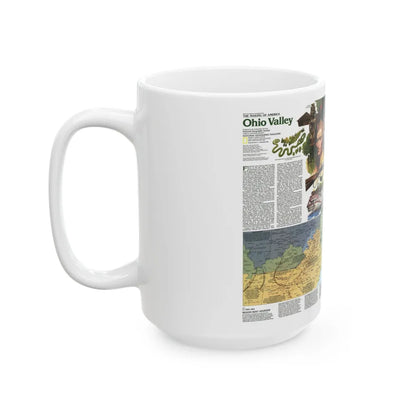 USA - Ohio Valley 2 (1985) (Map) White Coffee Mug-Go Mug Yourself