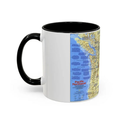 USA - Pacific Northwest 1 (1986) (Map) Accent Coffee Mug - Go Mug Yourself