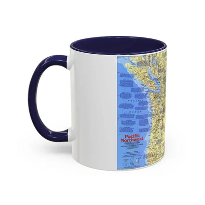 USA - Pacific Northwest 1 (1986) (Map) Accent Coffee Mug - Go Mug Yourself