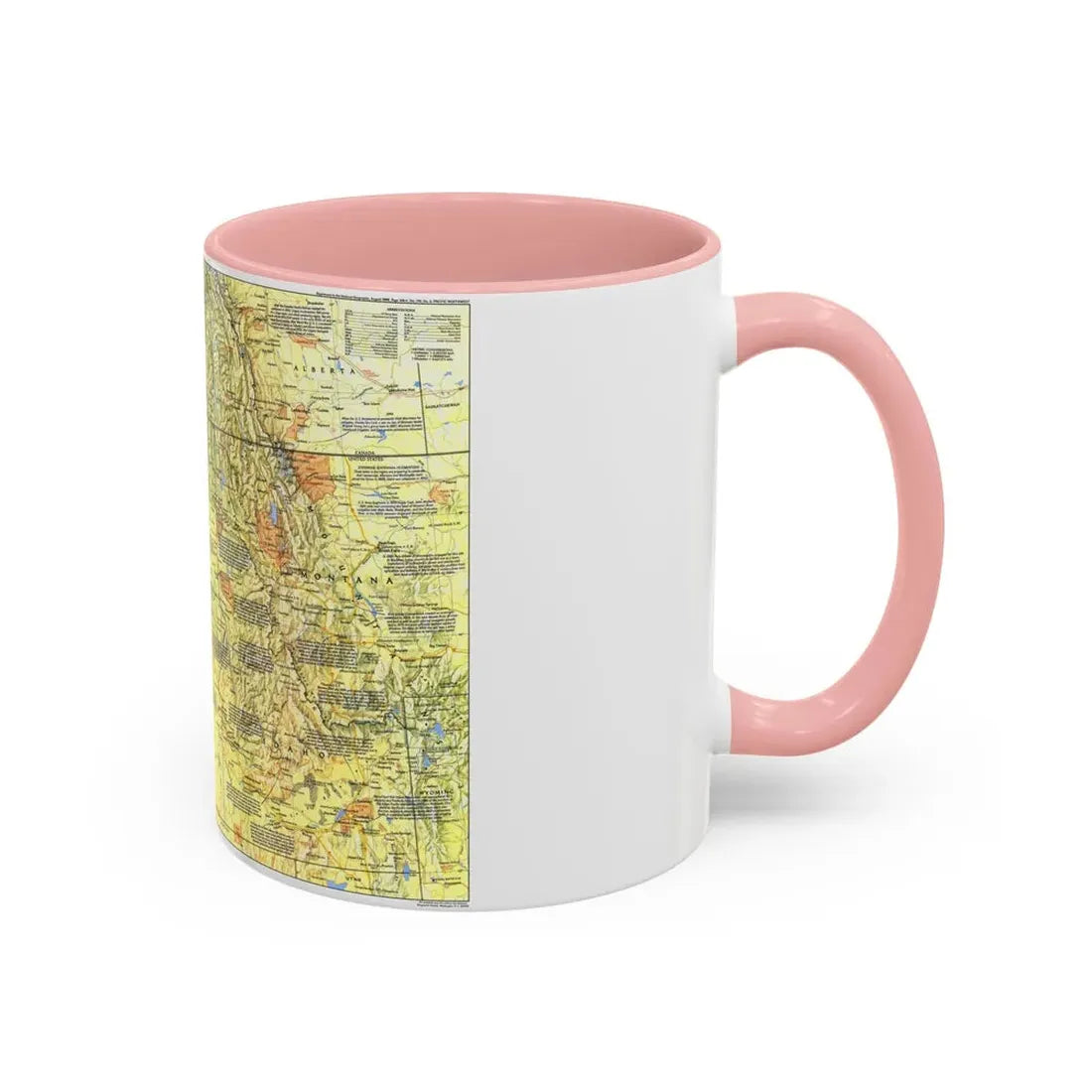 USA - Pacific Northwest 1 (1986) (Map) Accent Coffee Mug - Go Mug Yourself