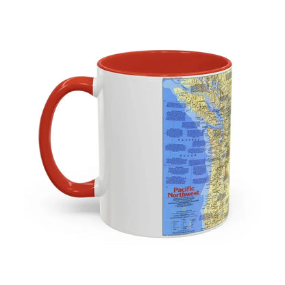 USA - Pacific Northwest 1 (1986) (Map) Accent Coffee Mug - Go Mug Yourself
