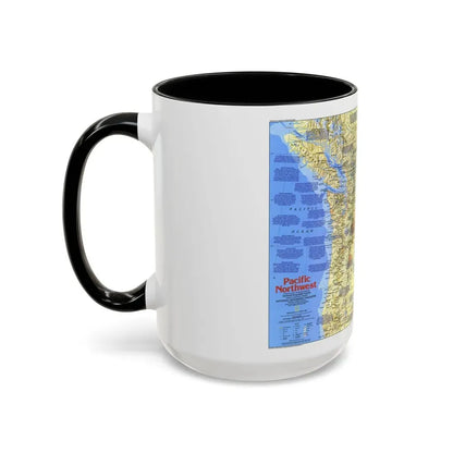 USA - Pacific Northwest 1 (1986) (Map) Accent Coffee Mug - Go Mug Yourself