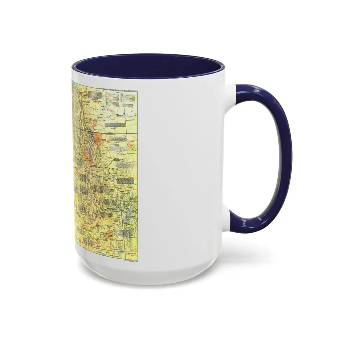 USA - Pacific Northwest 1 (1986) (Map) Accent Coffee Mug - Go Mug Yourself