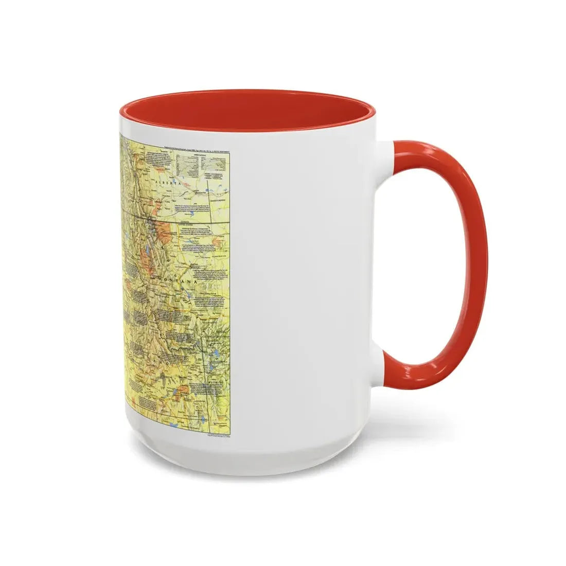 USA - Pacific Northwest 1 (1986) (Map) Accent Coffee Mug - Go Mug Yourself
