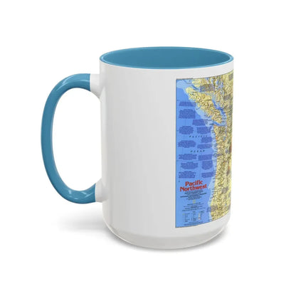 USA - Pacific Northwest 1 (1986) (Map) Accent Coffee Mug - Go Mug Yourself