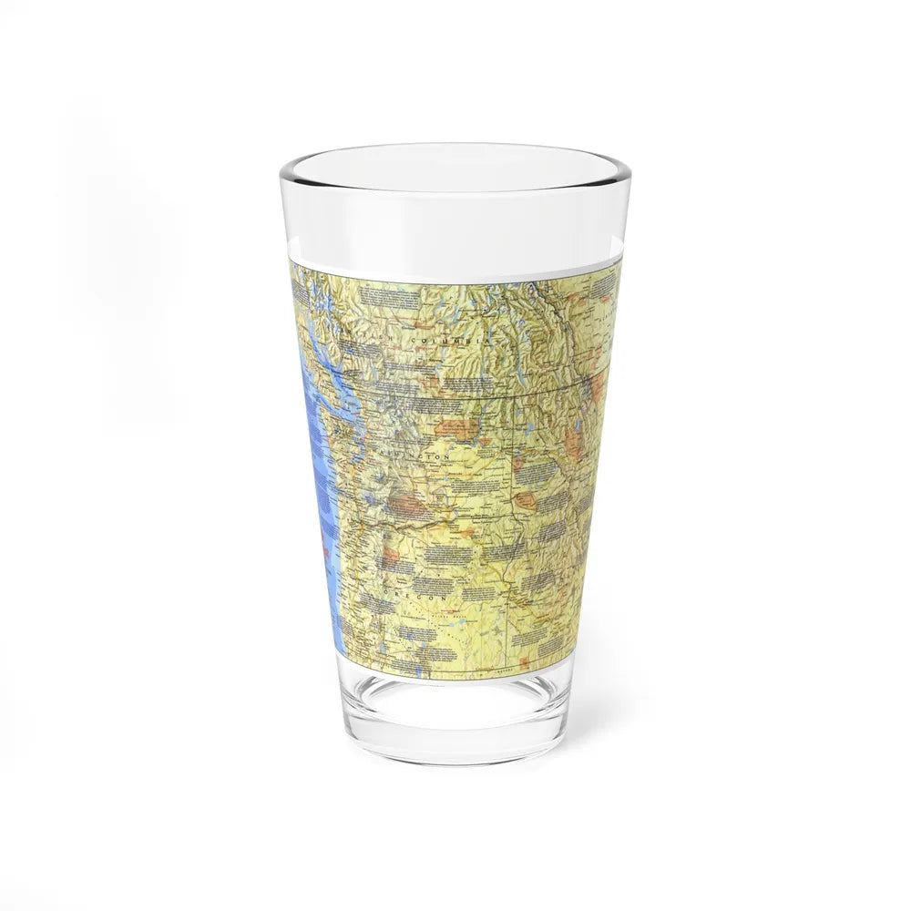 USA - Pacific Northwest 1 (1986) (Map) Pint Glass 16oz-16oz-Go Mug Yourself