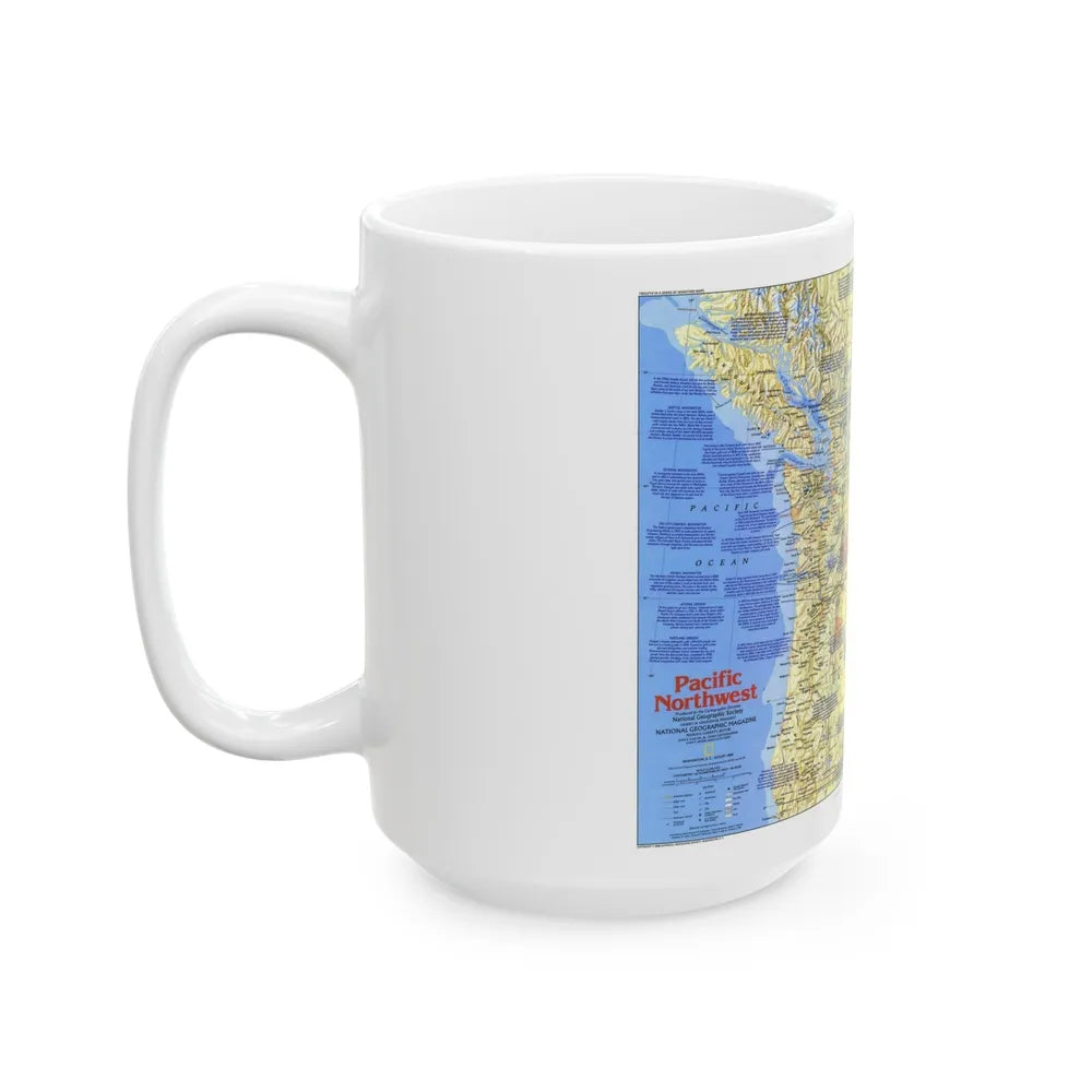 USA - Pacific Northwest 1 (1986) (Map) White Coffee Mug-Go Mug Yourself