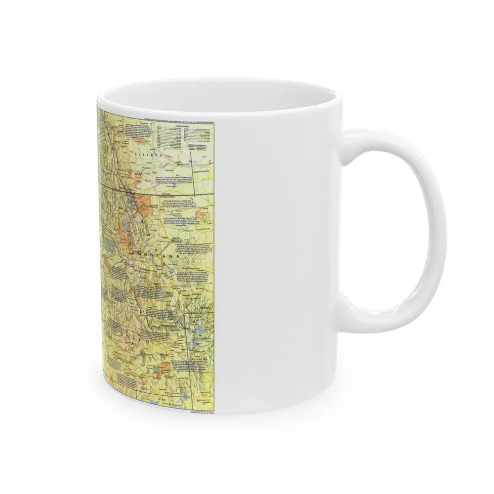 USA - Pacific Northwest 1 (1986) (Map) White Coffee Mug-Go Mug Yourself