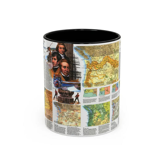USA - Pacific Northwest 2 (1986) (Map) Accent Coffee Mug 11oz Black - Go Mug Yourself