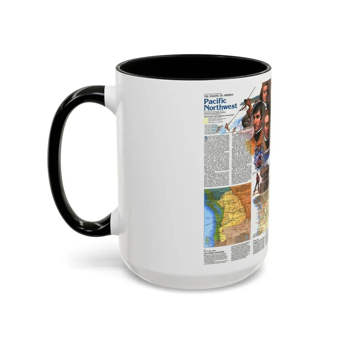 USA - Pacific Northwest 2 (1986) (Map) Accent Coffee Mug - Go Mug Yourself